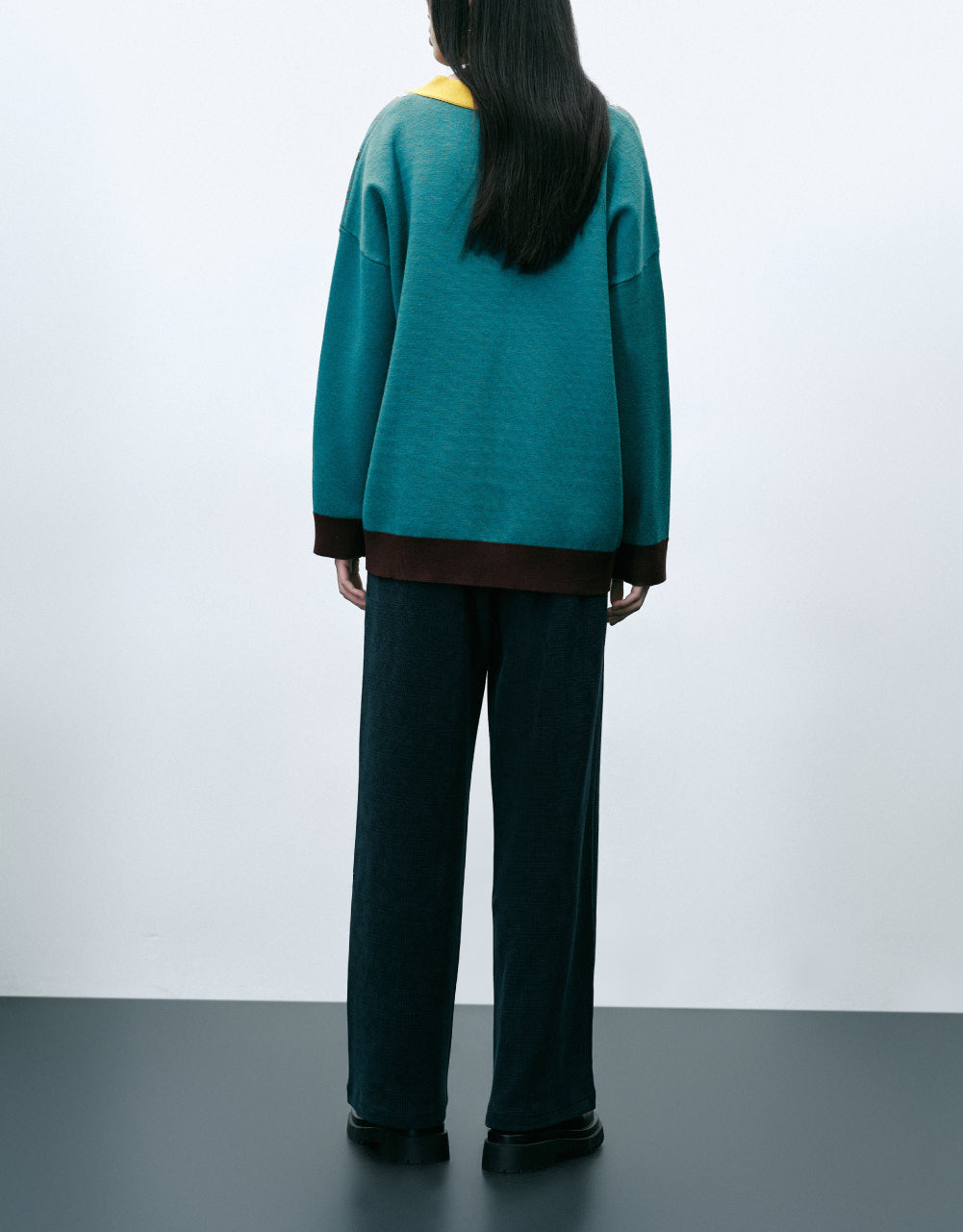 Constrast Bunny Knitted Cardigan