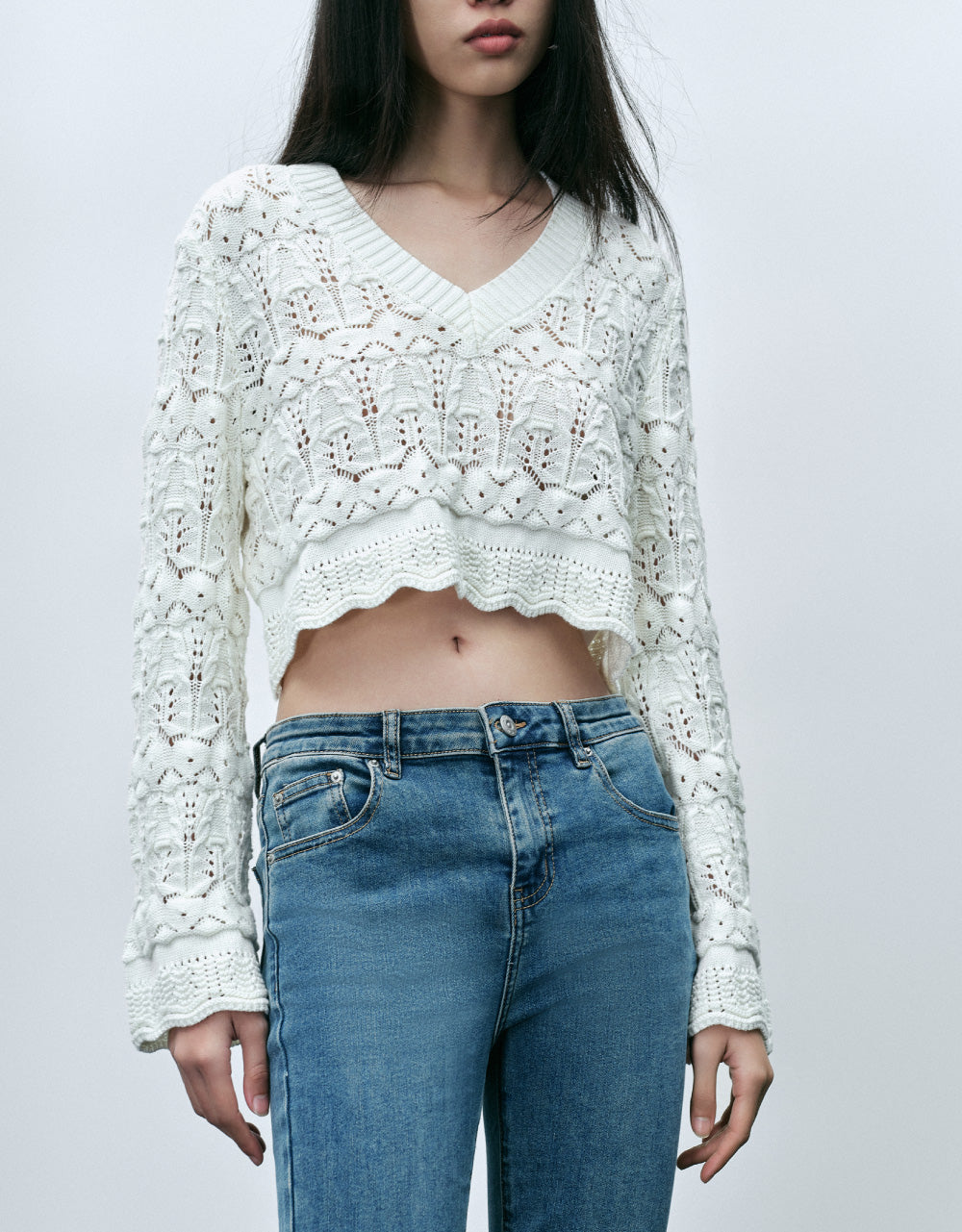 Crochet Knit T-Shirt