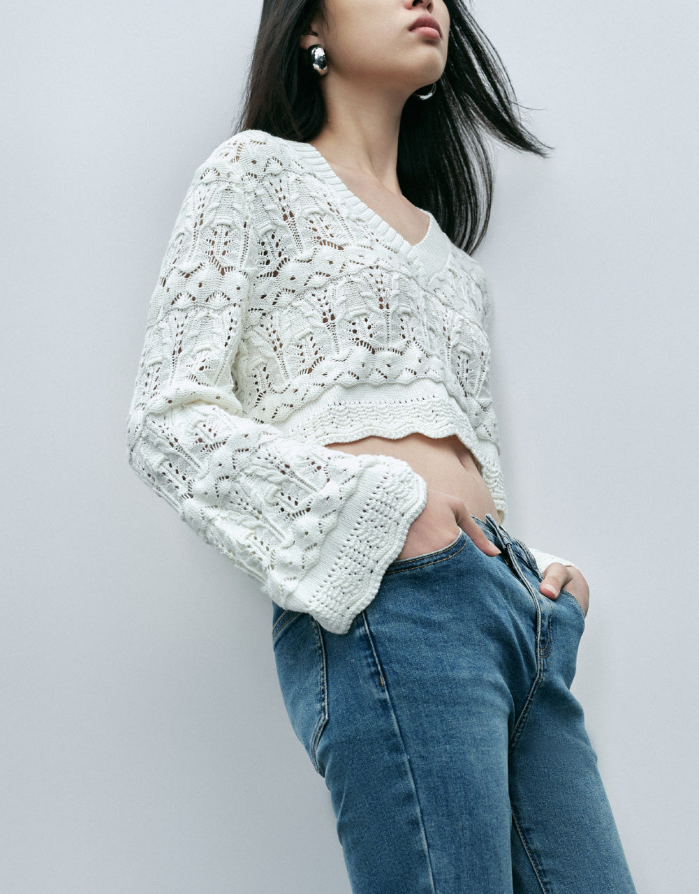 Crochet Knit T-Shirt
