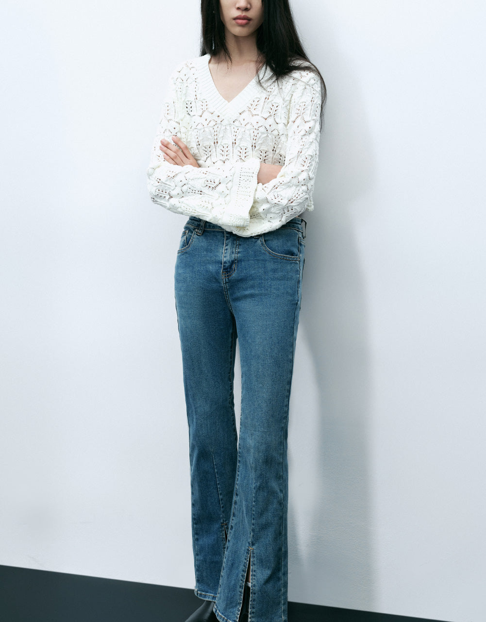 Crochet Knit T-Shirt