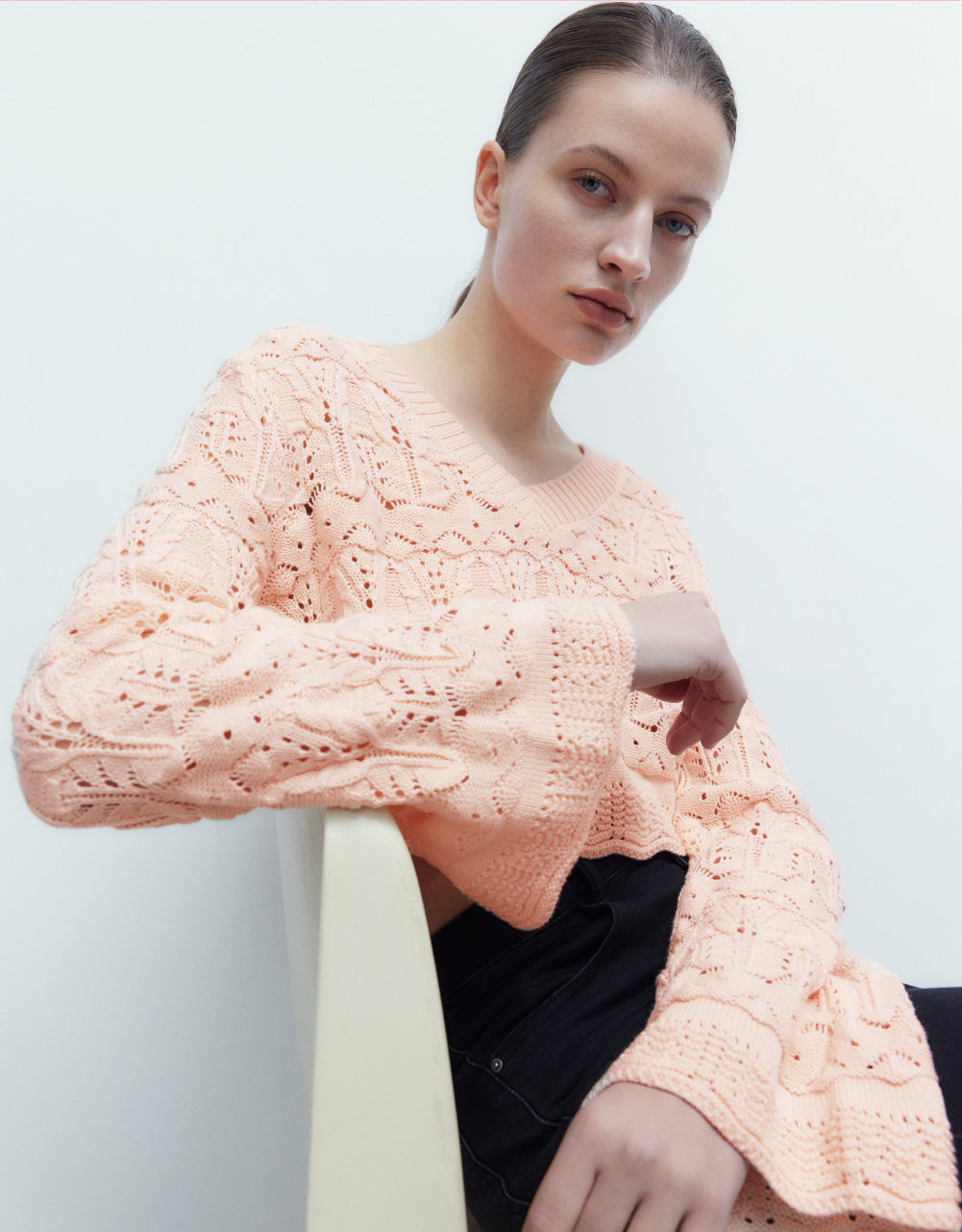 Crochet Knit T-Shirt