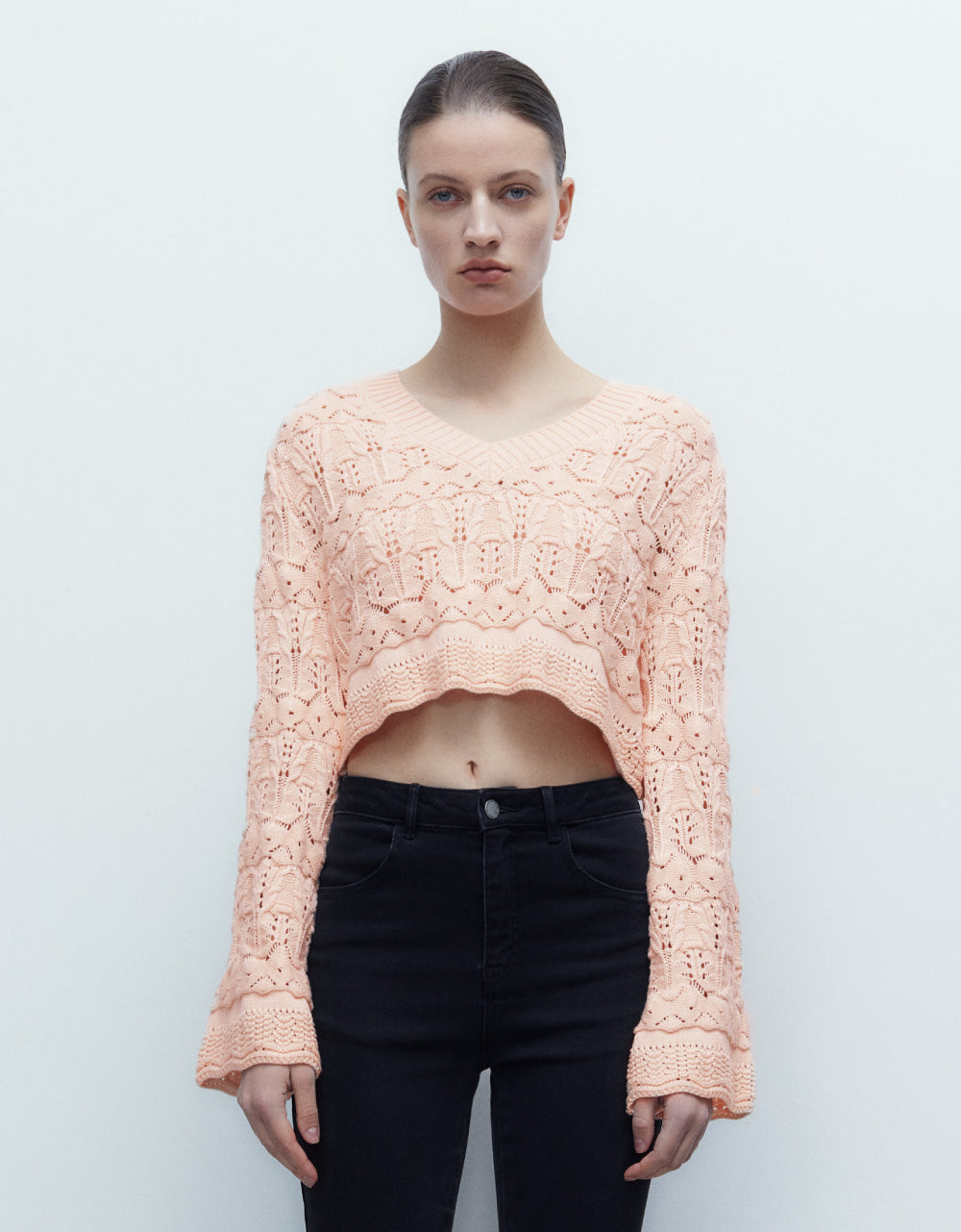 Crochet Knit T-Shirt