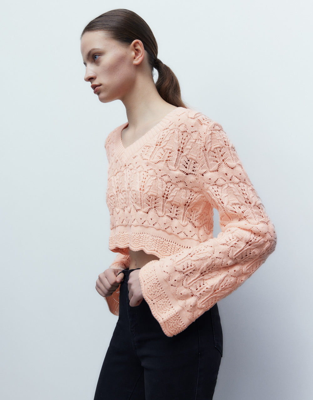 Crochet Knit T-Shirt