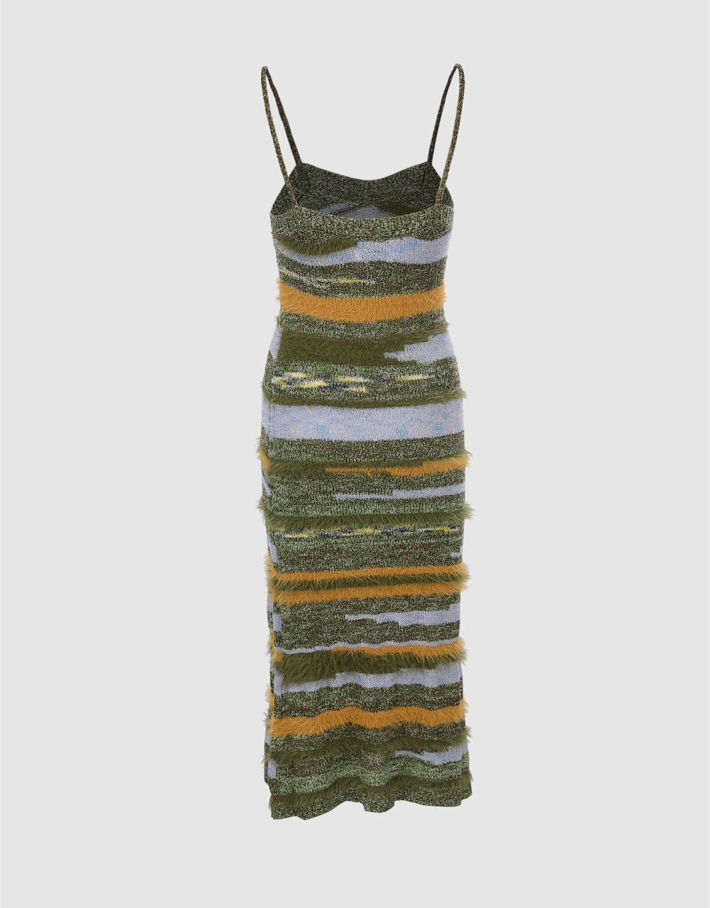 Colorful Striped Knitted Cami Dress