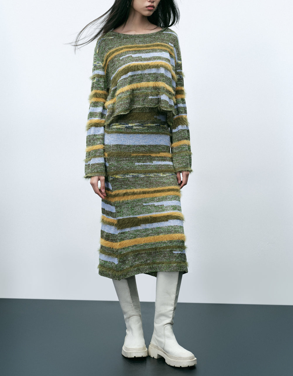 Colorful Striped Knitted T-Shirt