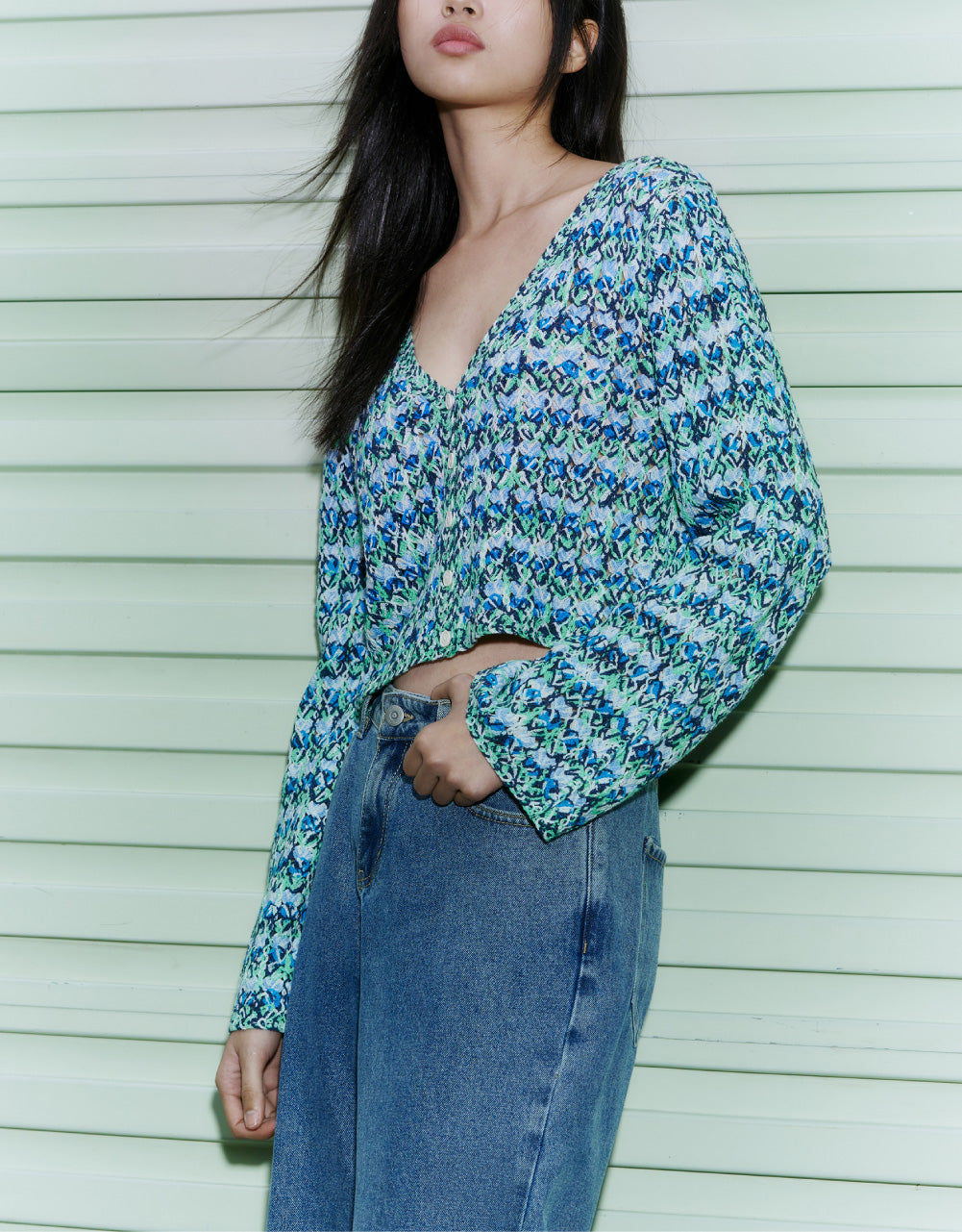 Knitted Tweed Cardigan