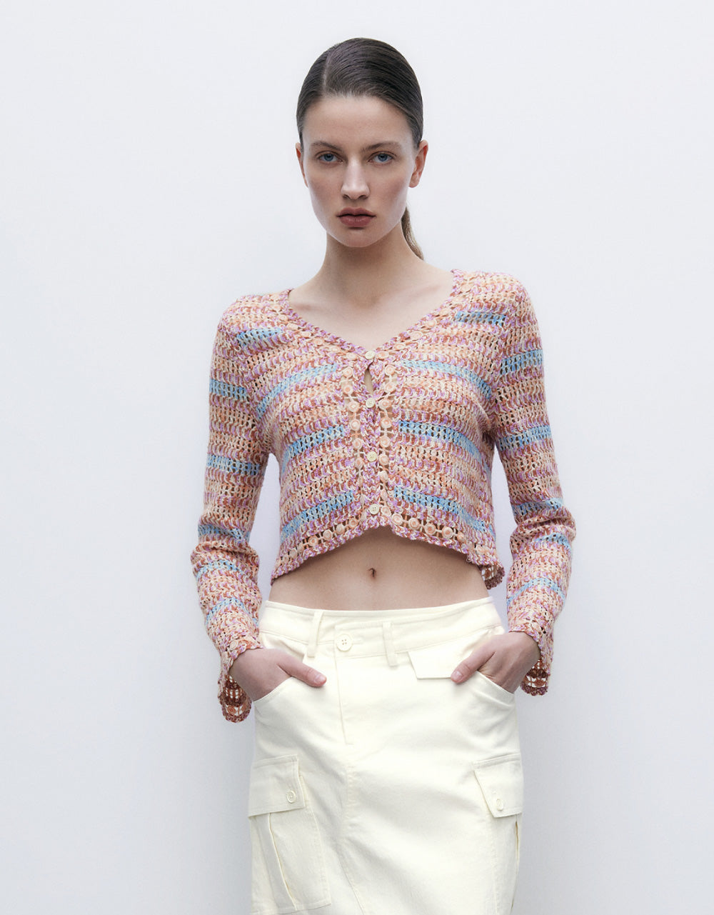 Knitted Tweed Cardigan