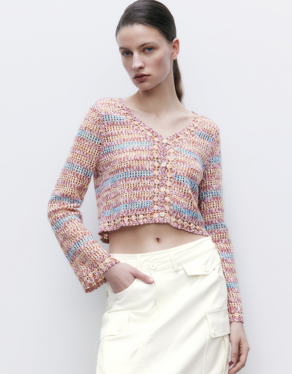 Knitted Tweed Cardigan