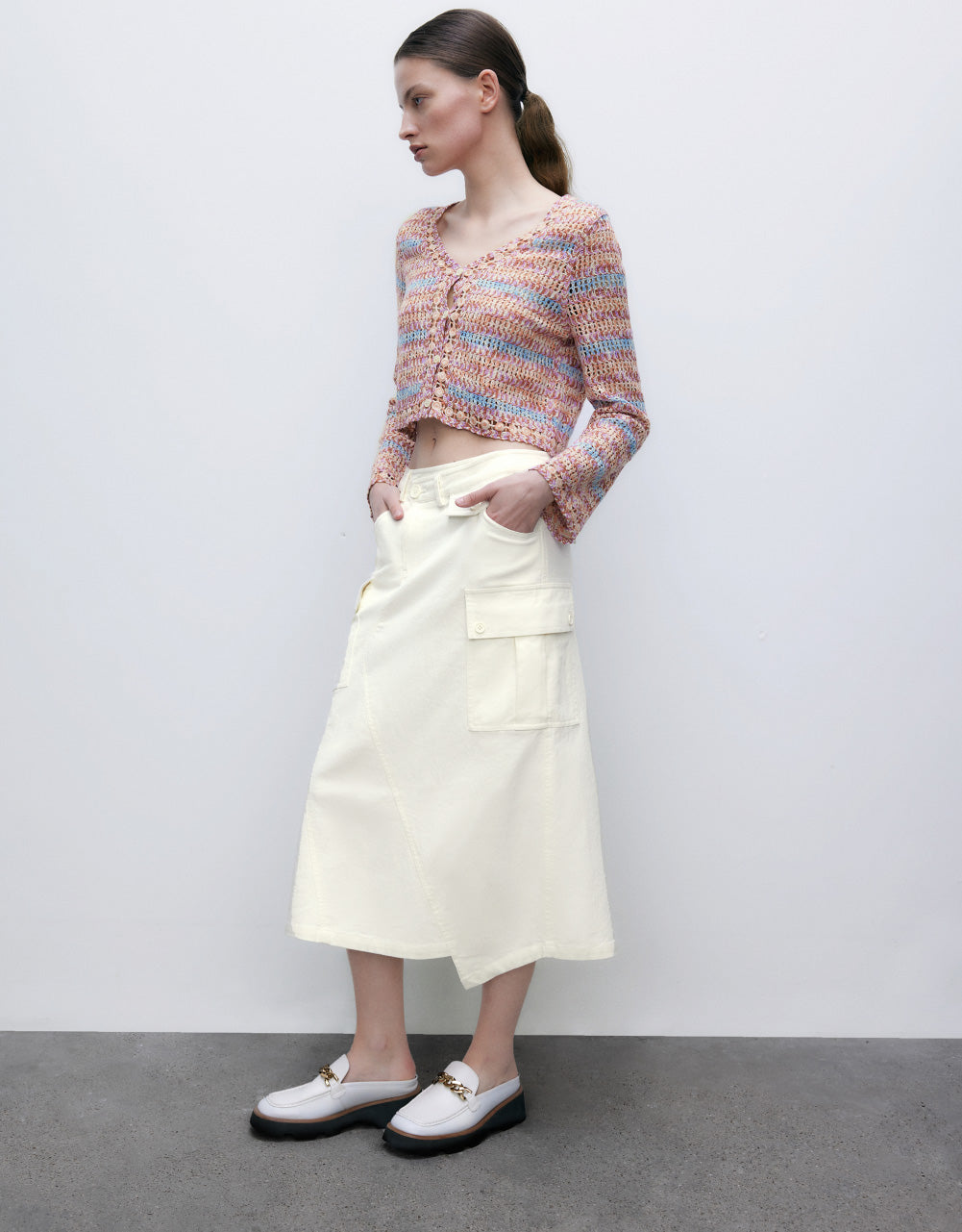 Knitted Tweed Cardigan
