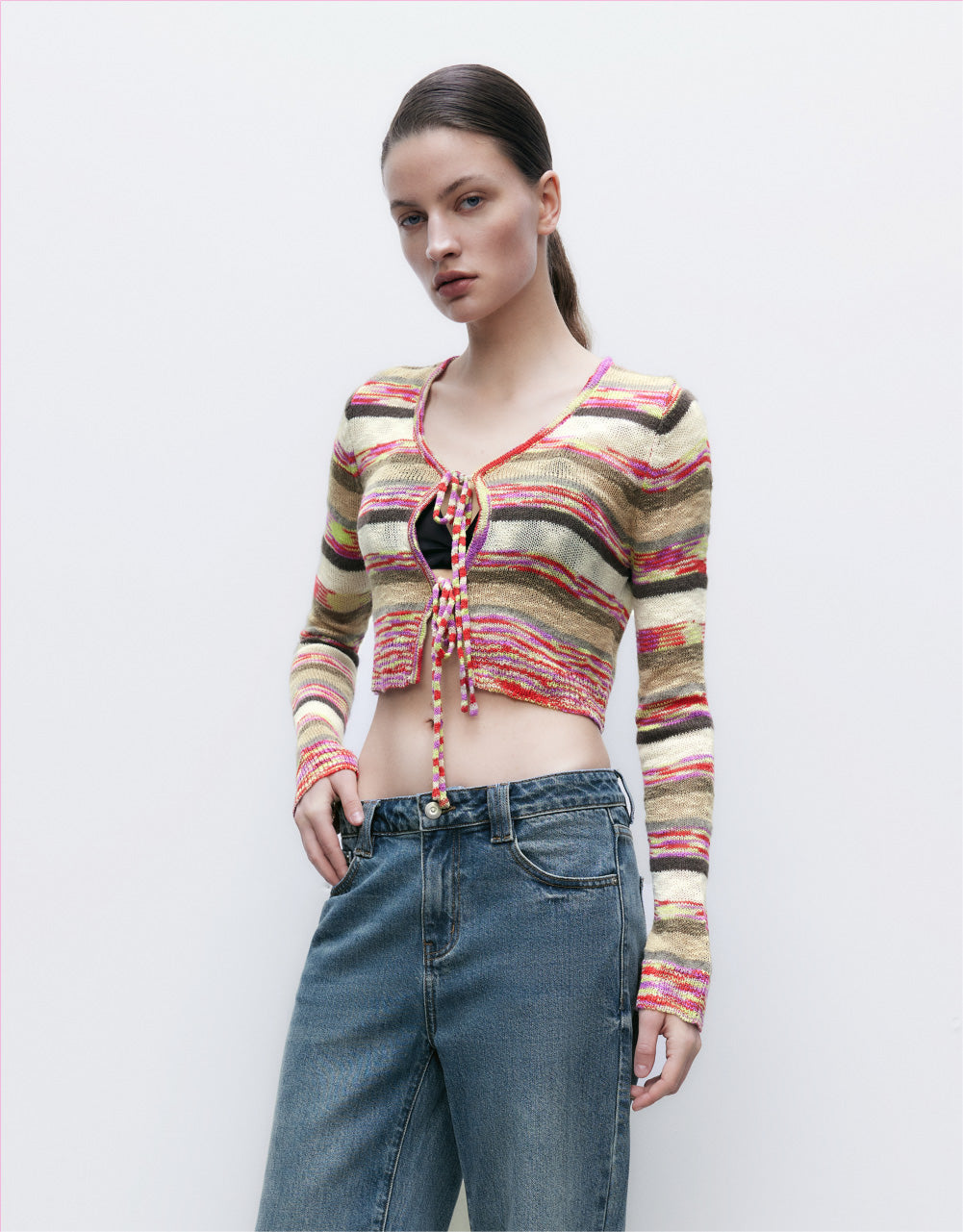 Tie Front Knitted Cardigan