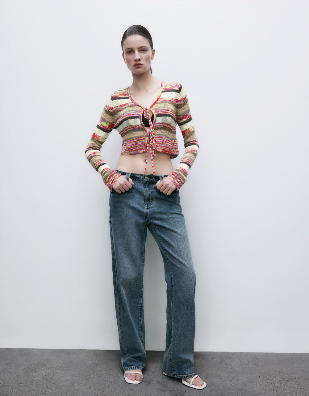 Tie Front Knitted Cardigan