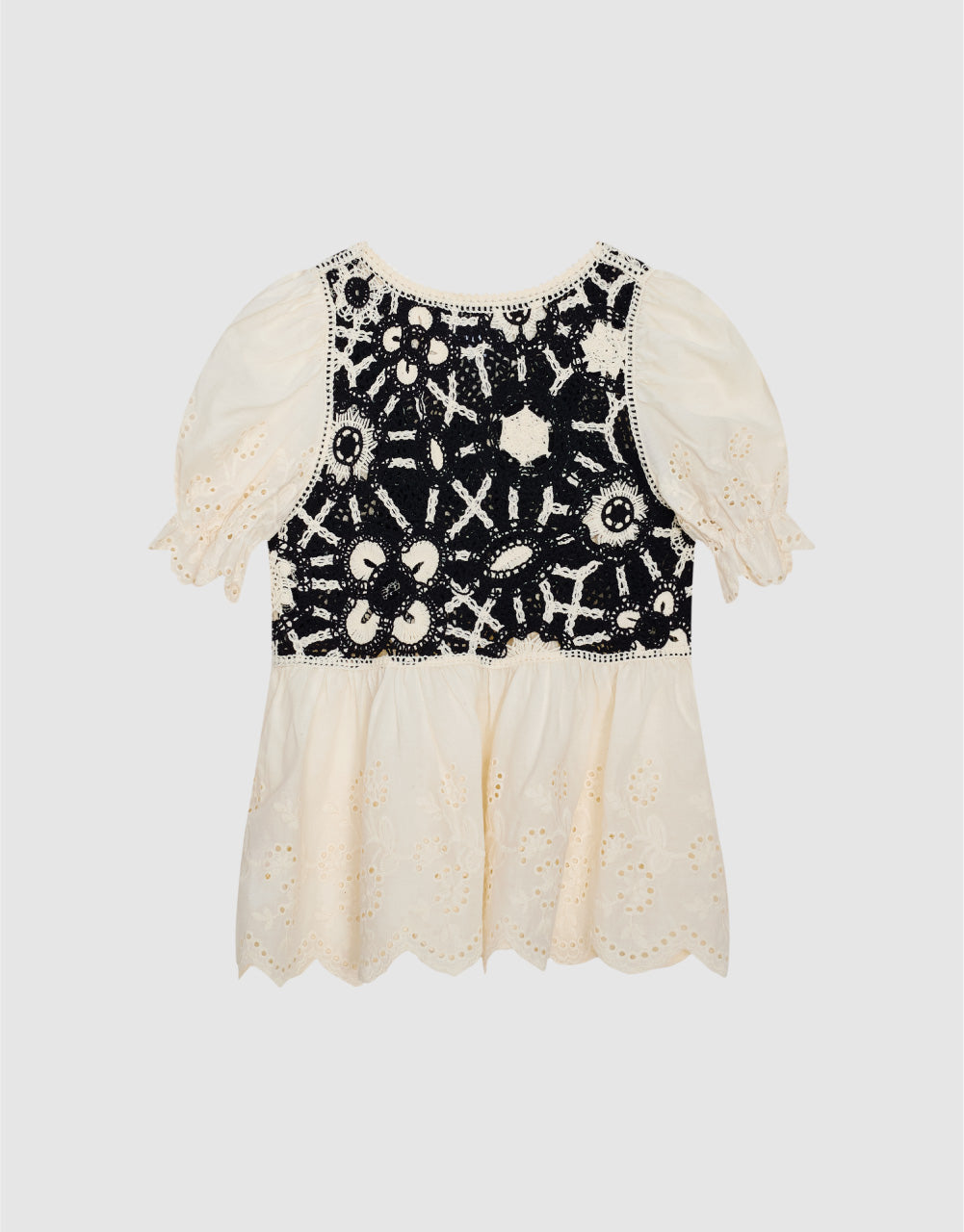 Puff Sleeve 2 In 1 Knitted T-Shirt