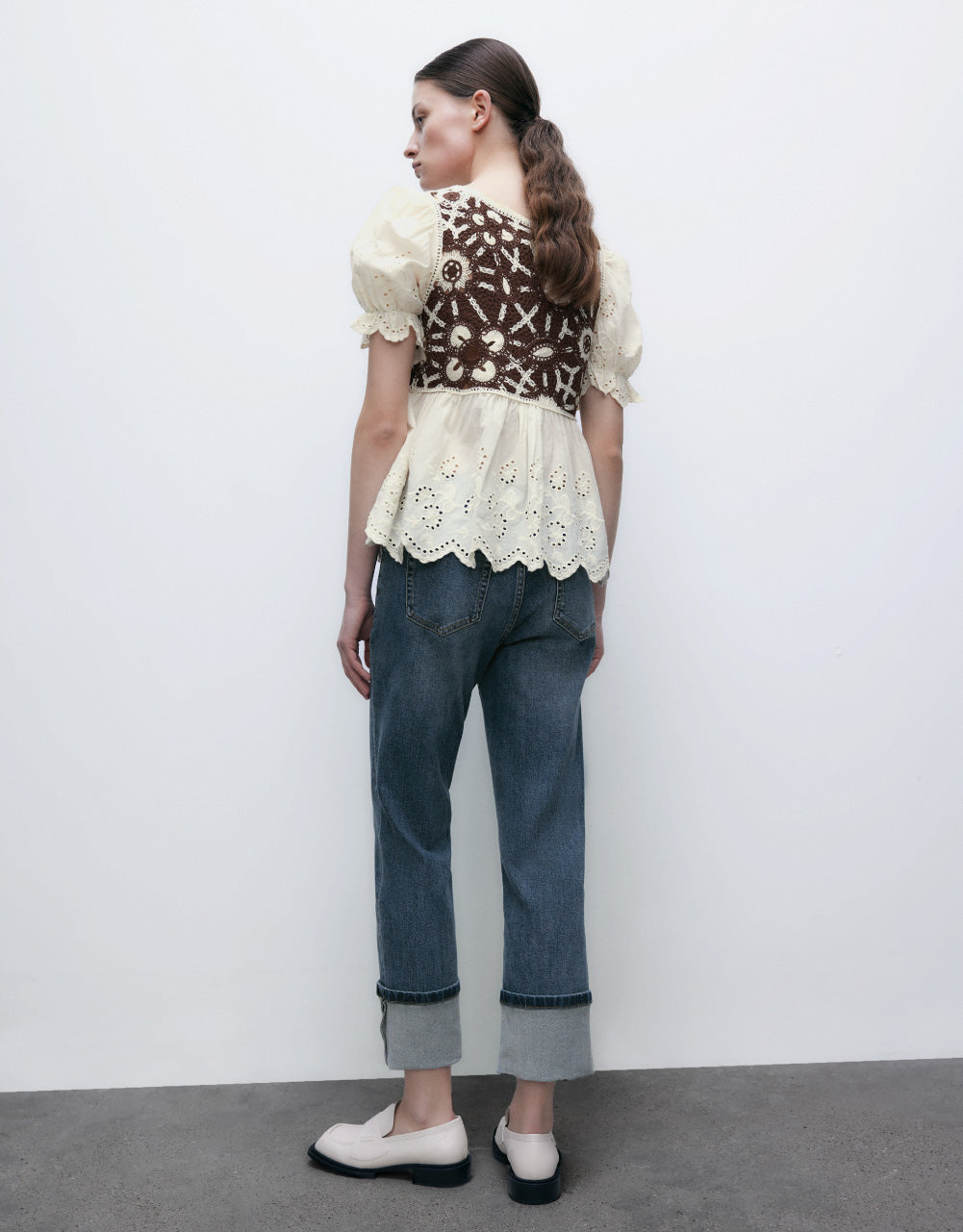 Puff Sleeve 2 In 1 Knitted T-Shirt