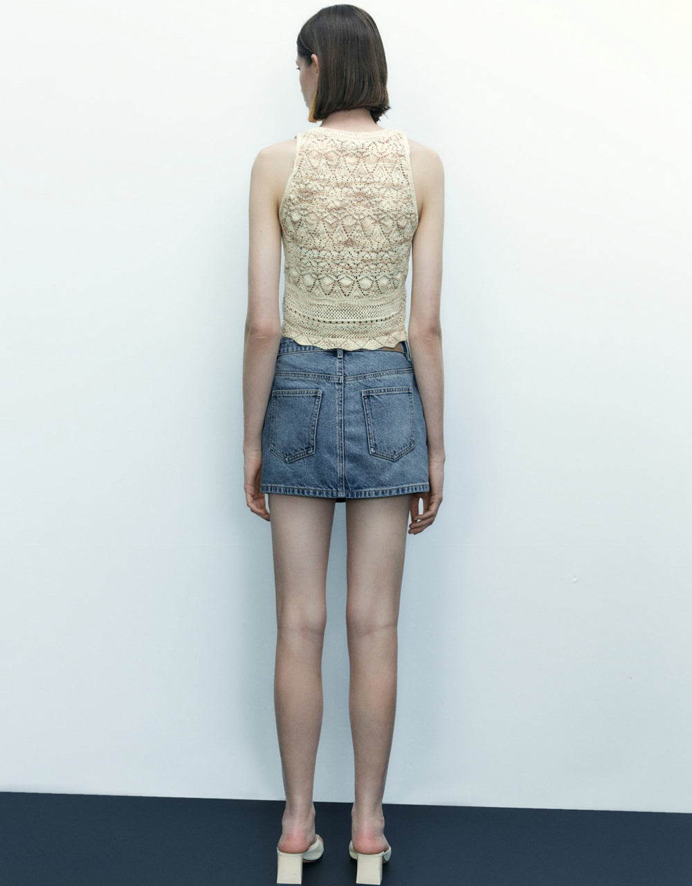 Crew Neck Knitted Tank Top