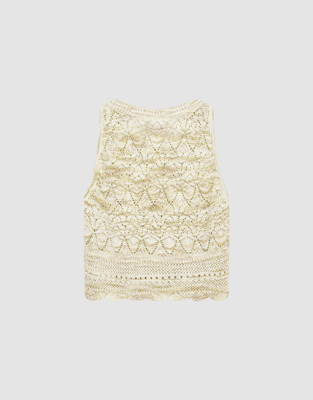 Crew Neck Knitted Tank Top