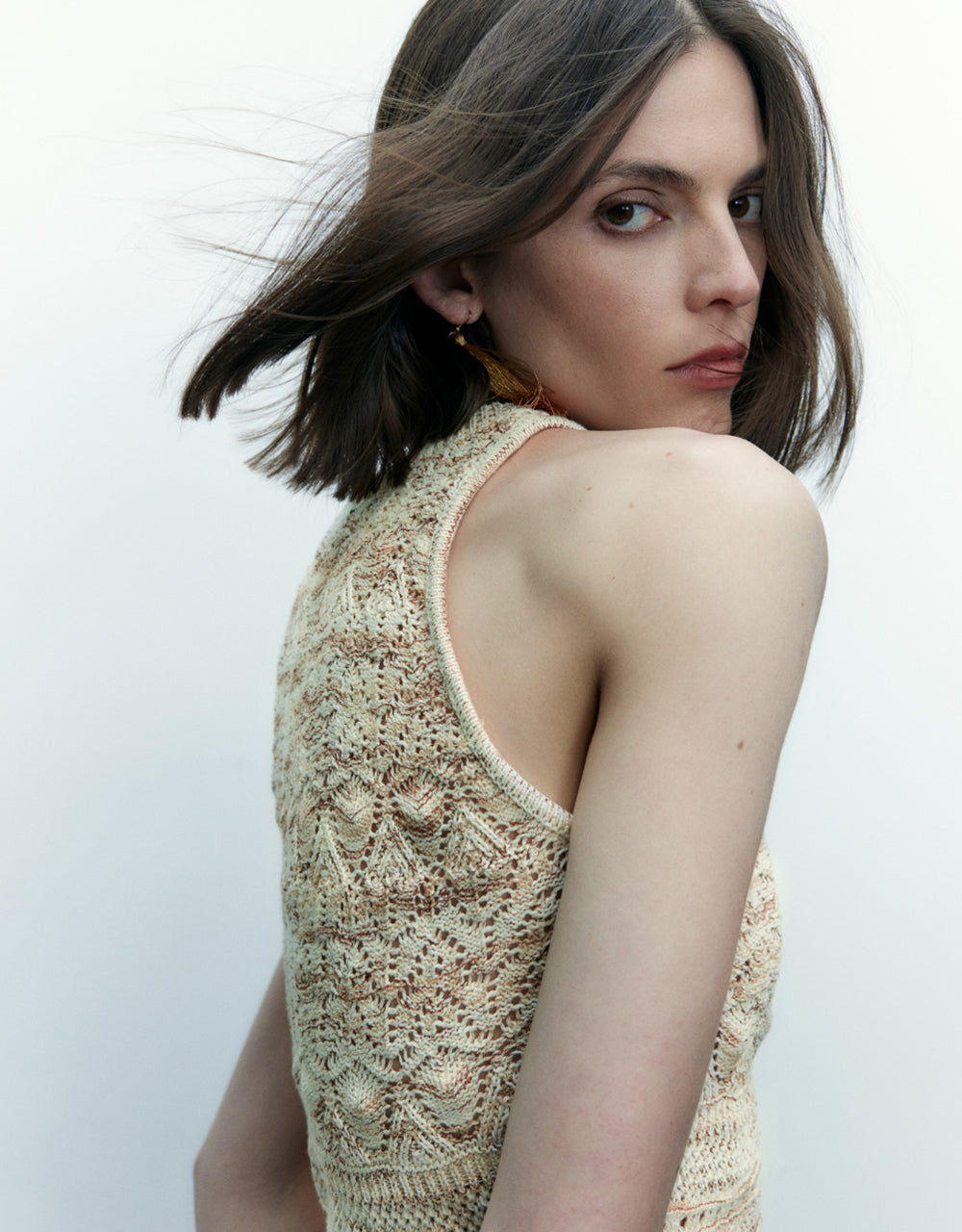 Crew Neck Knitted Tank Top