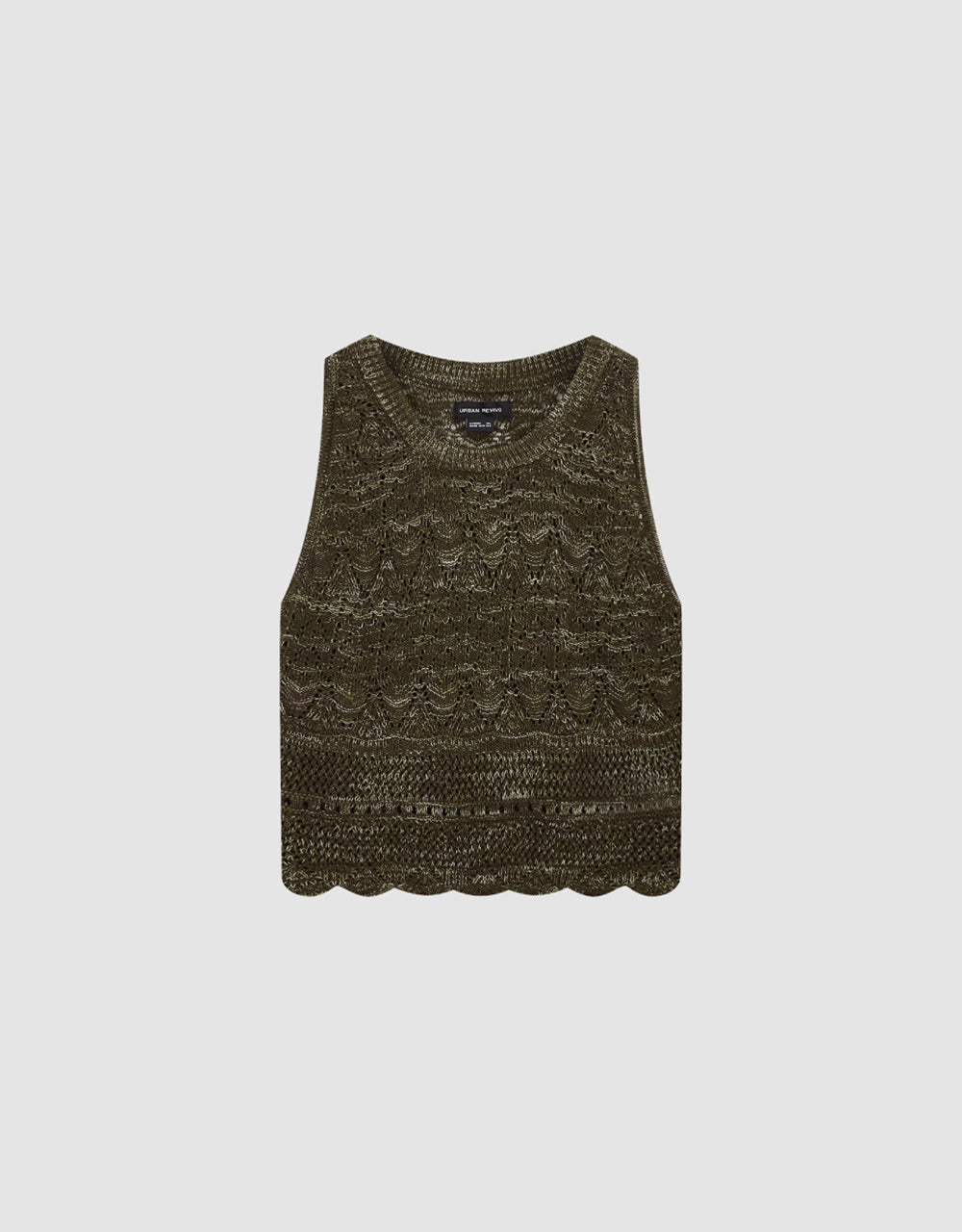 Crew Neck Knitted Tank Top