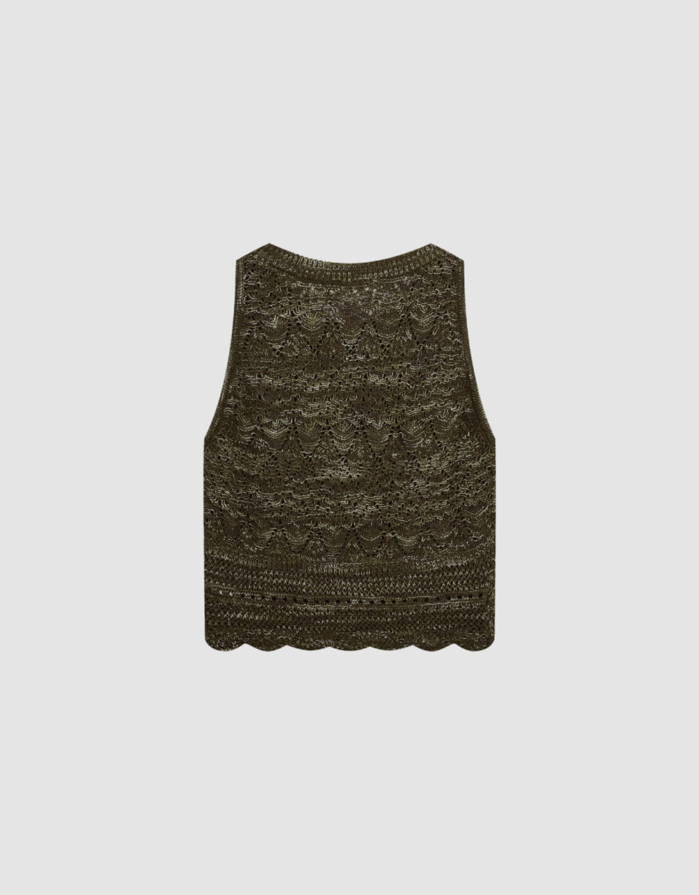 Crew Neck Knitted Tank Top