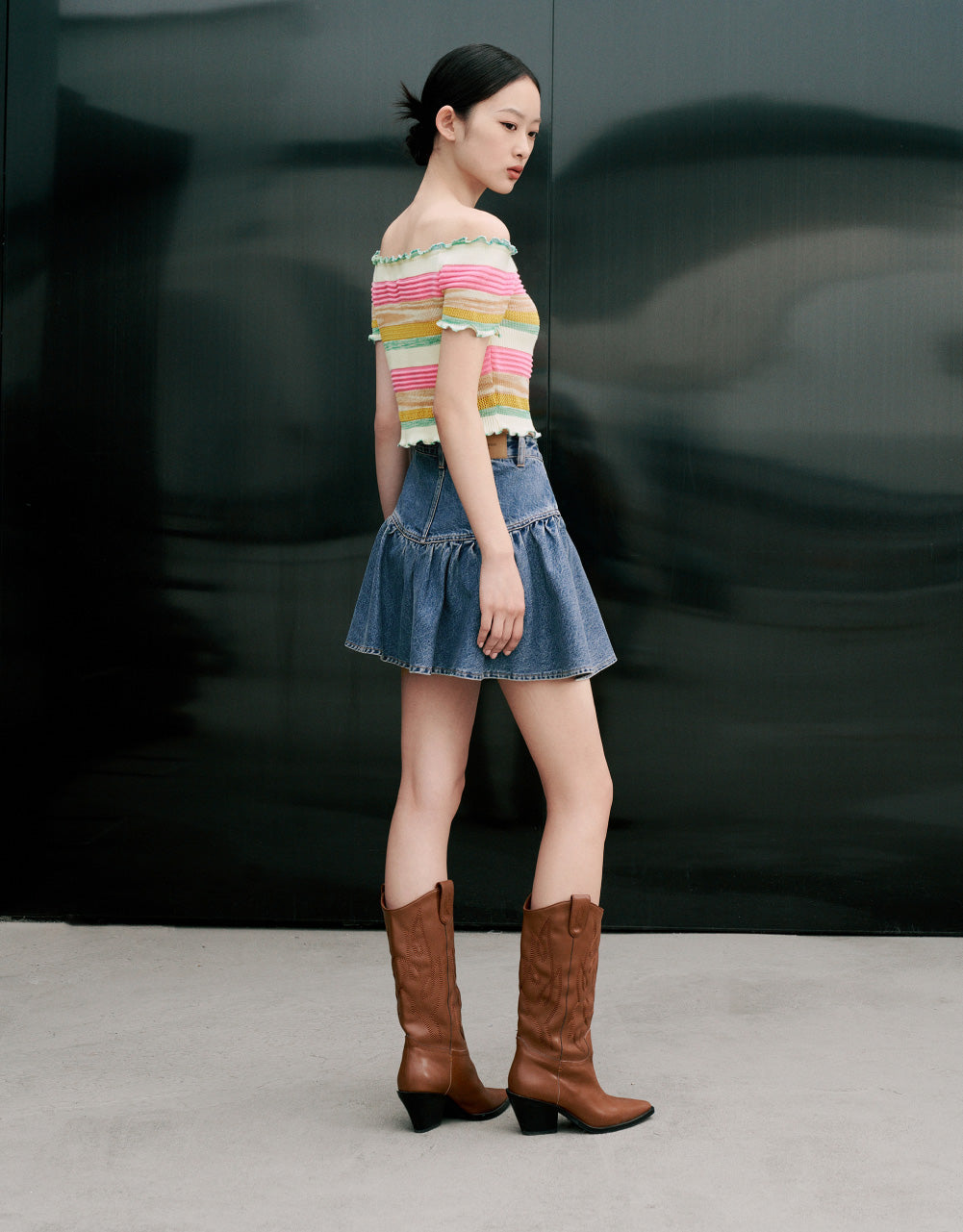 Lettuce Trim Knitted T-Shirt