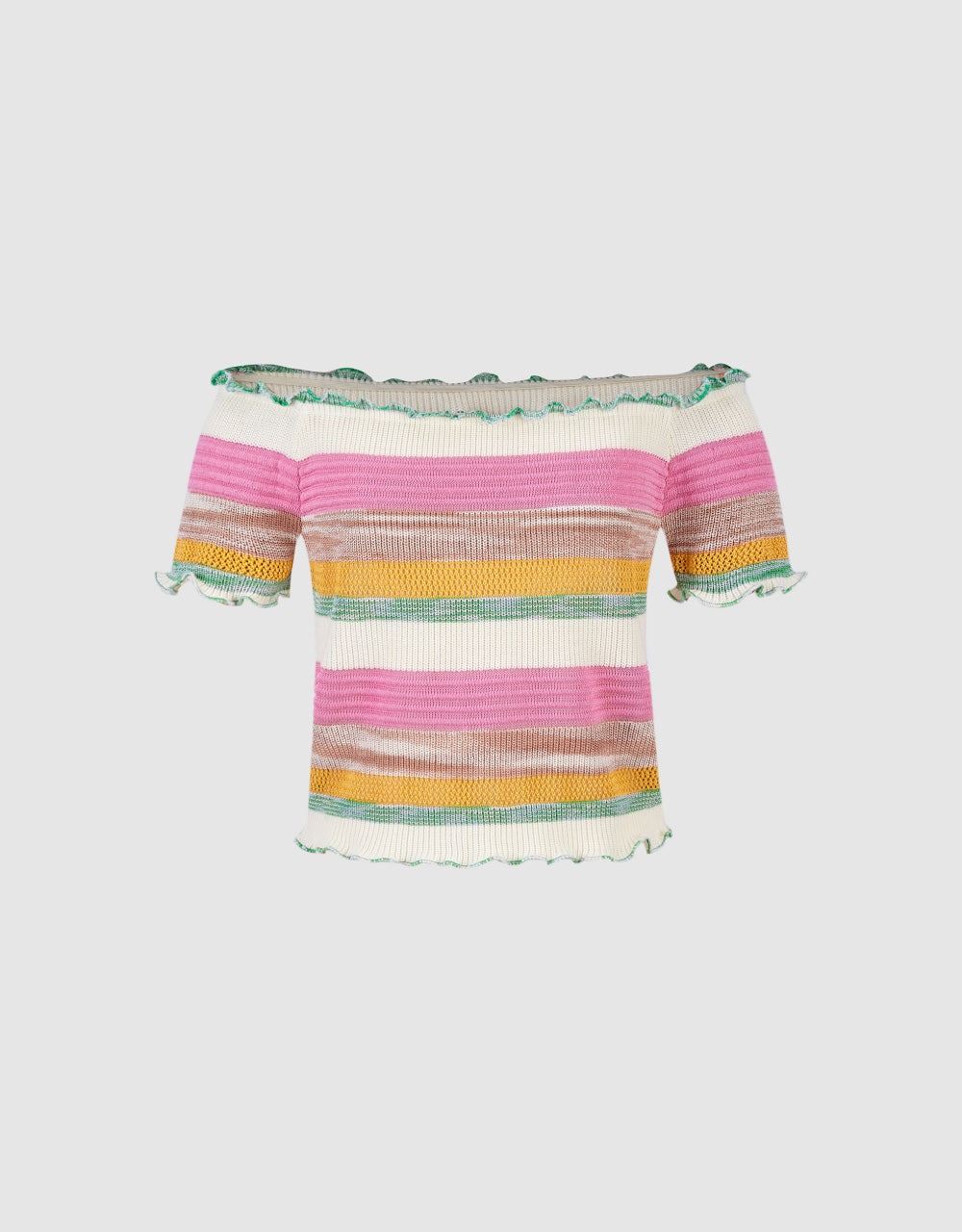 Lettuce Trim Knitted T-Shirt