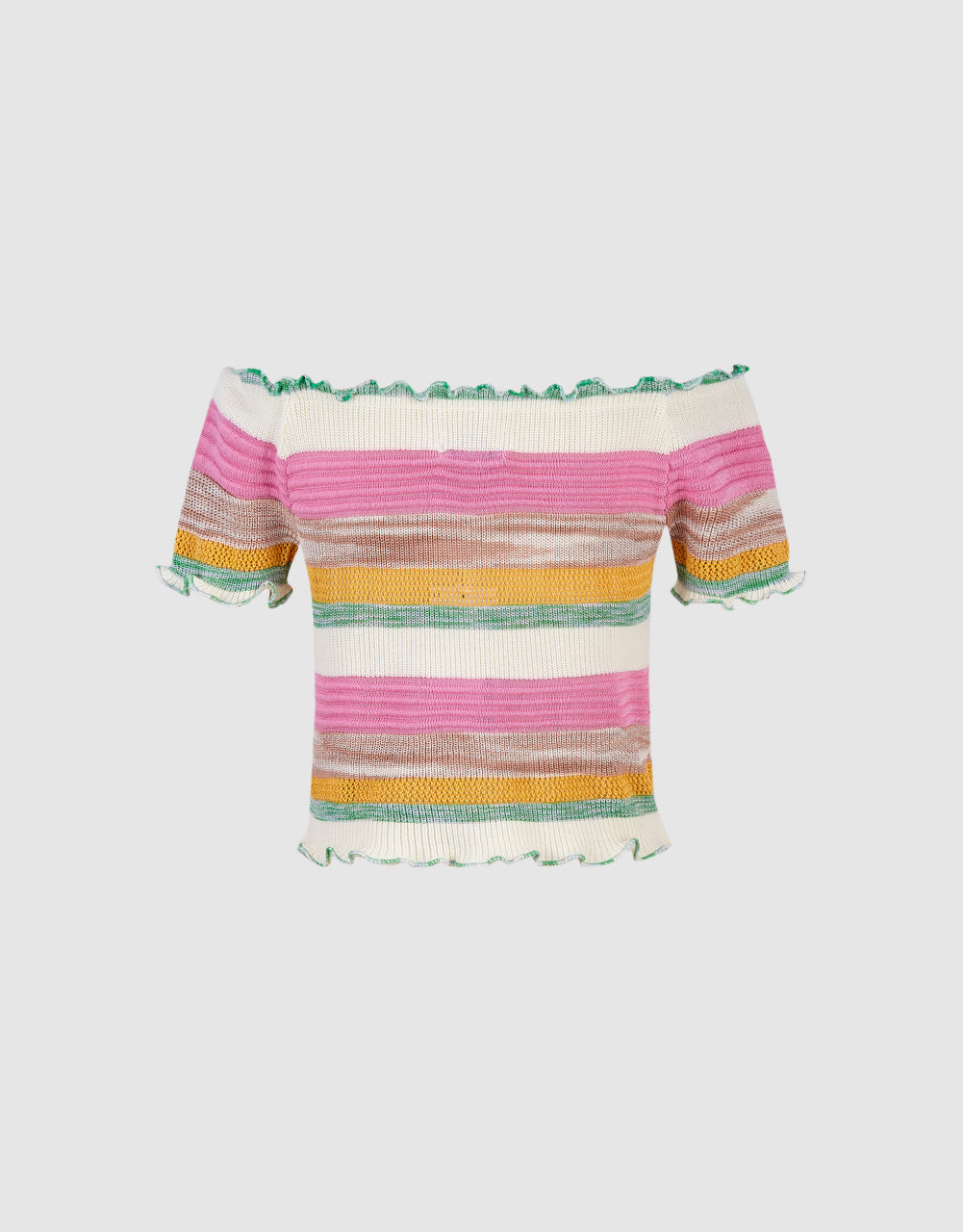 Lettuce Trim Knitted T-Shirt