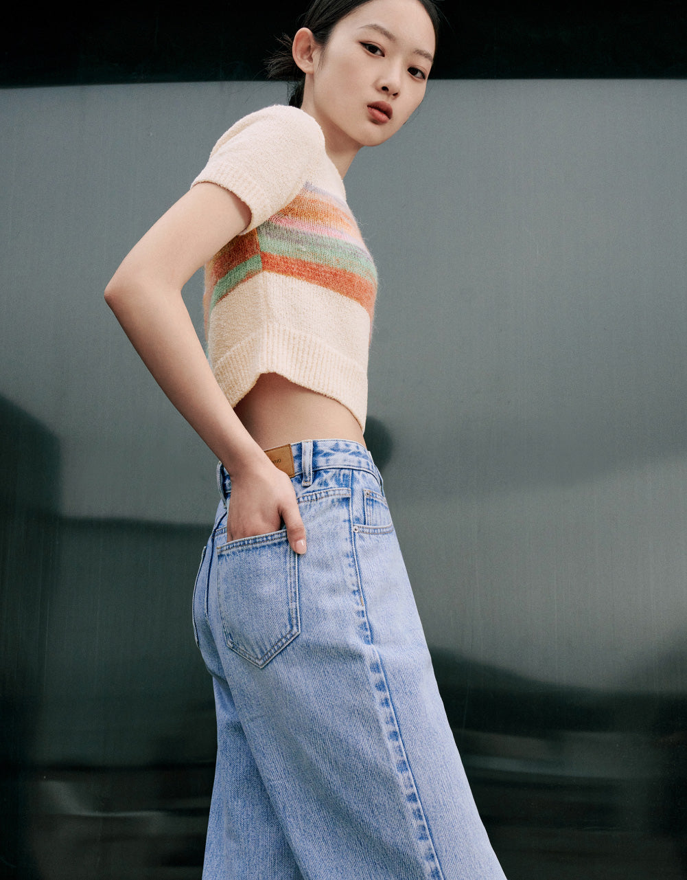 Striped Knitted T-Shirt