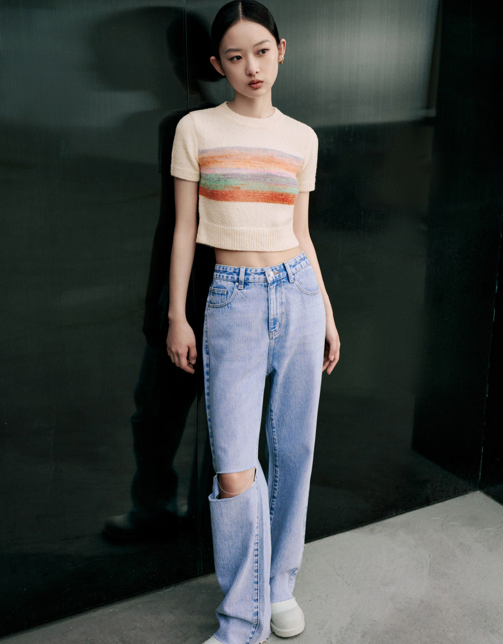 Striped Knitted T-Shirt