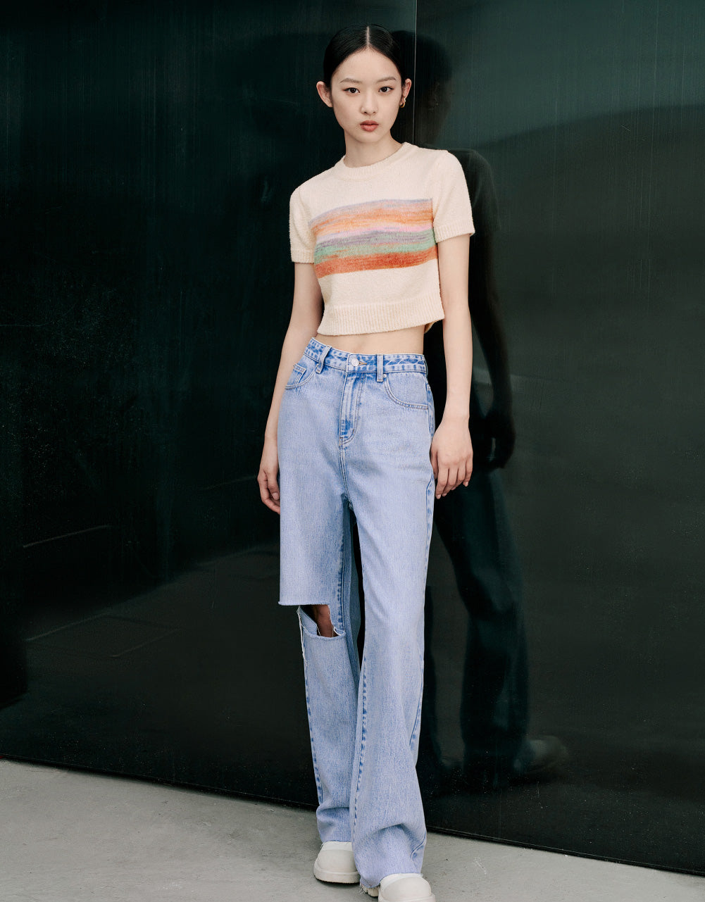 Striped Knitted T-Shirt