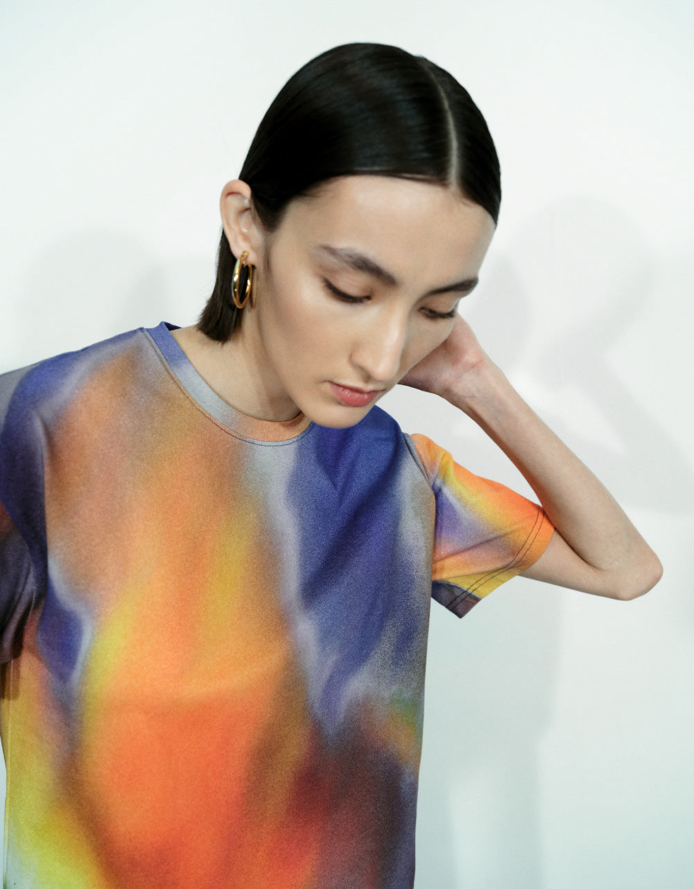 Gradient Drop Shoulder Sleeve T-Shirt