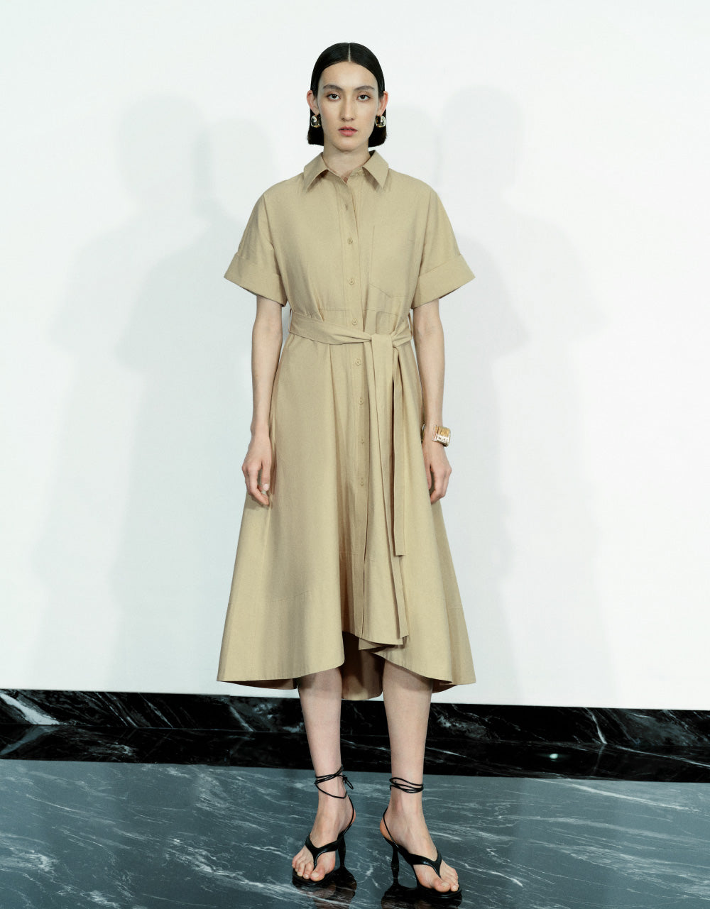Straight Dress With Belt
