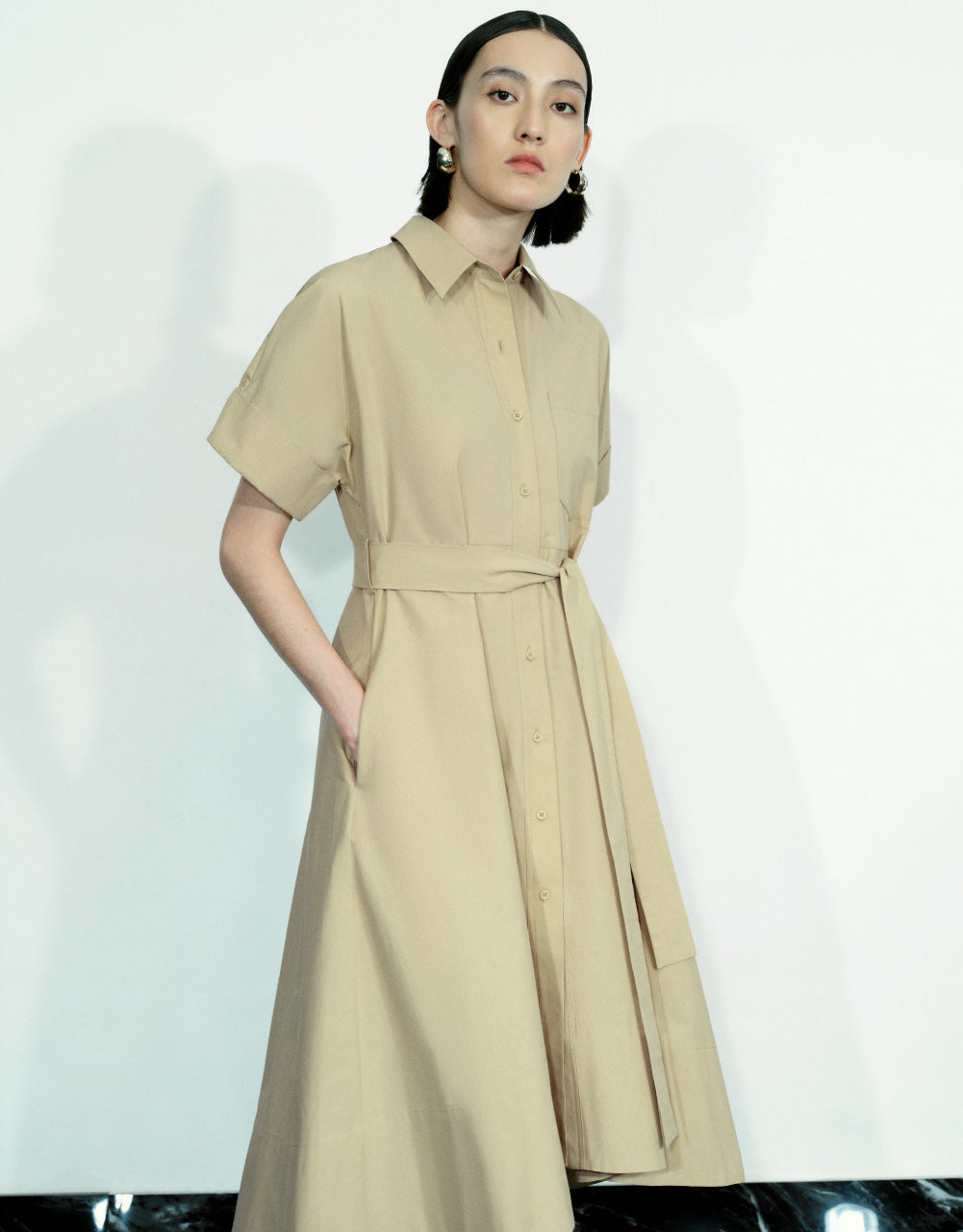 Straight Dress With Belt