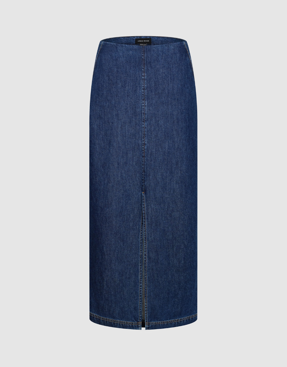 Straight Midi Denim Skirt