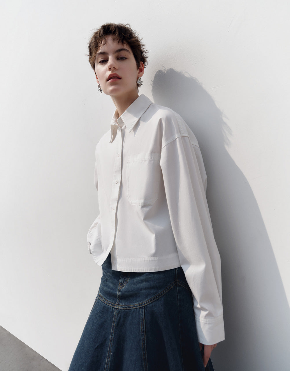 Button Up Raglan Sleeve Jacket