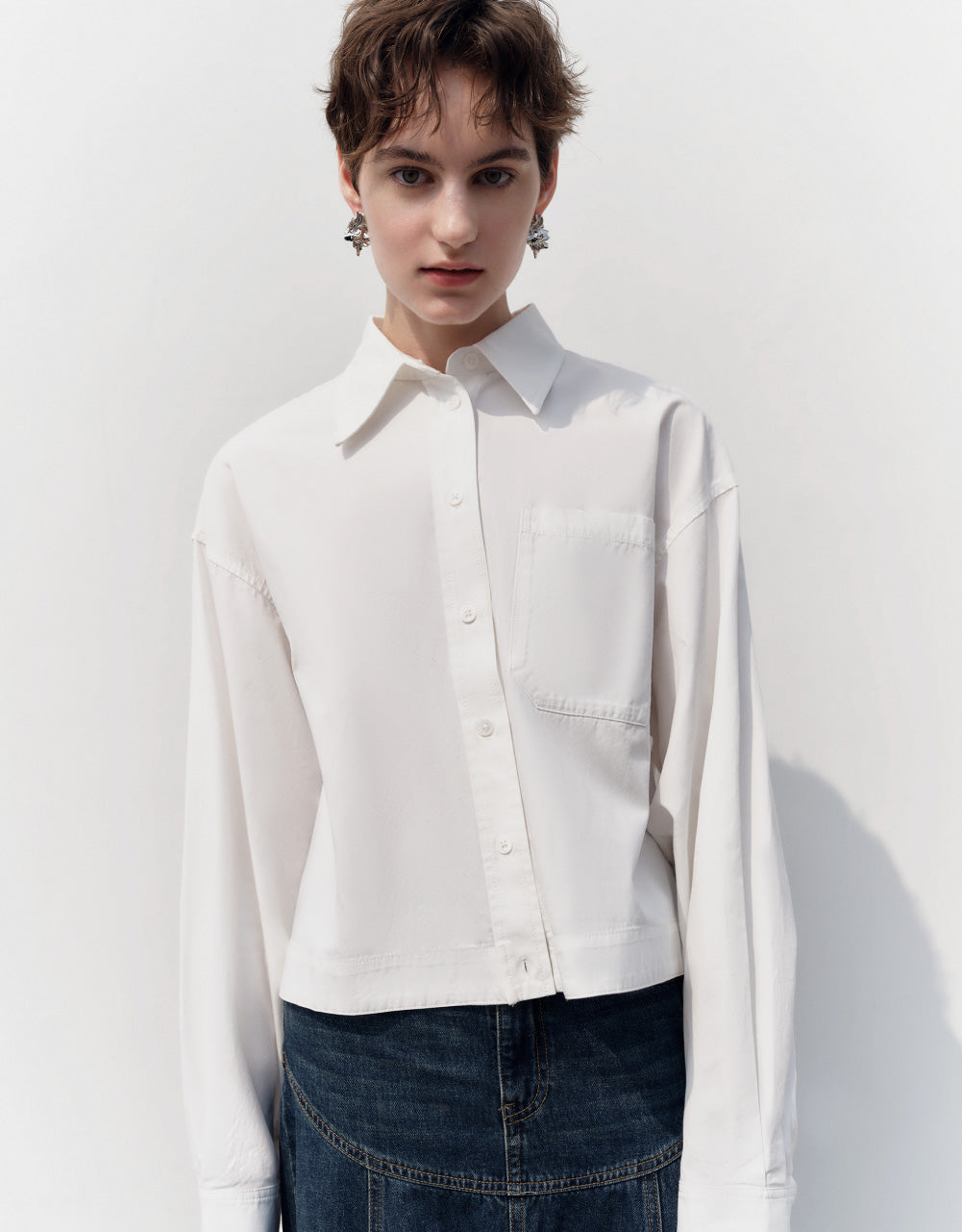 Button Up Raglan Sleeve Jacket