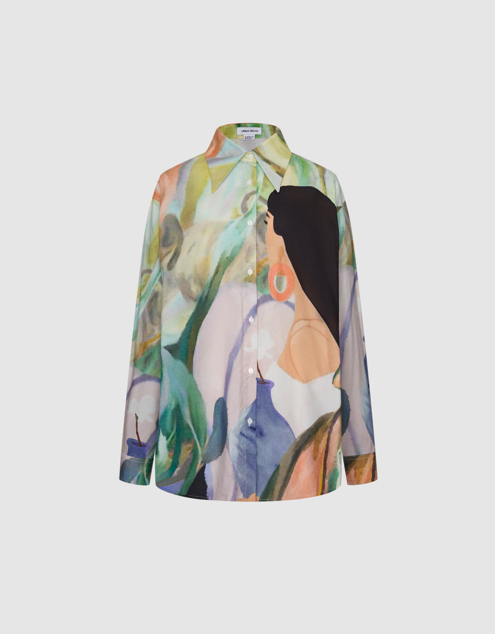 Woman Print Oversized Shirt