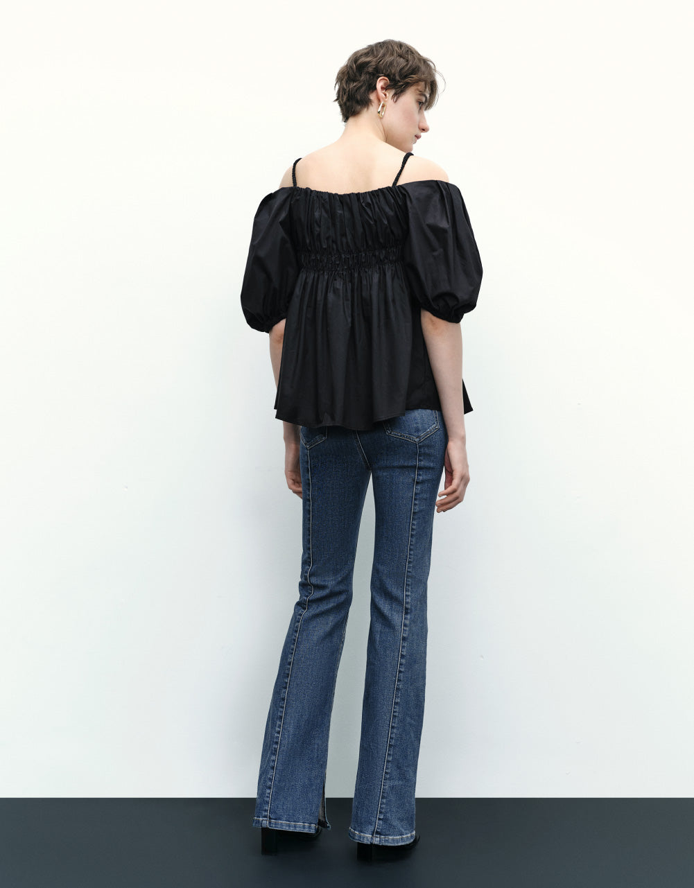 Ruched Off-Shoulder Cami Top