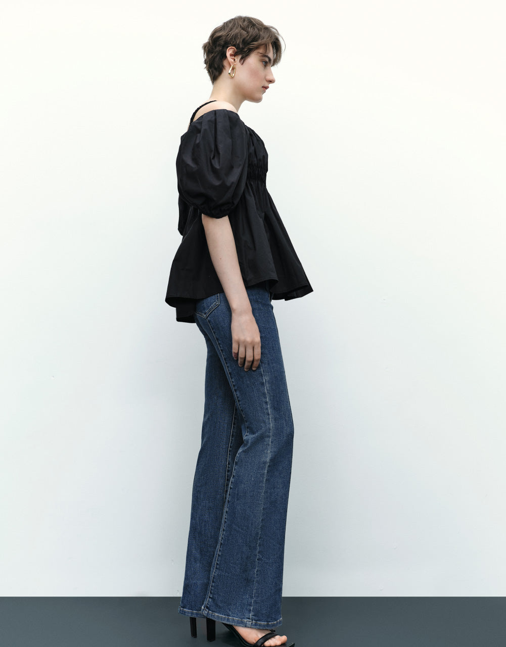 Ruched Off-Shoulder Cami Top