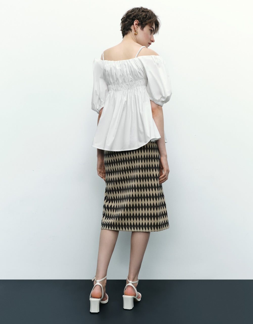 Ruched Off-Shoulder Cami Top