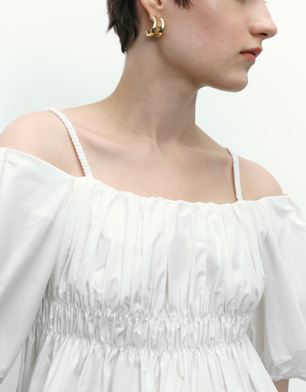 Ruched Off-Shoulder Cami Top