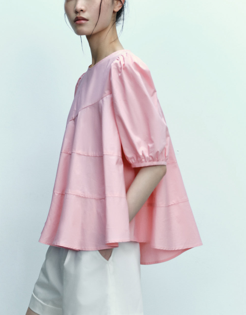 A-Line Crew Neck Blouse
