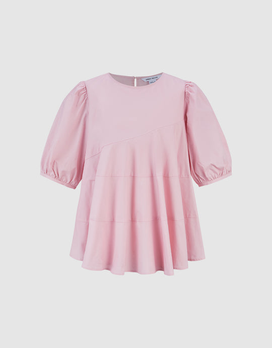 A-Line Crew Neck Blouse