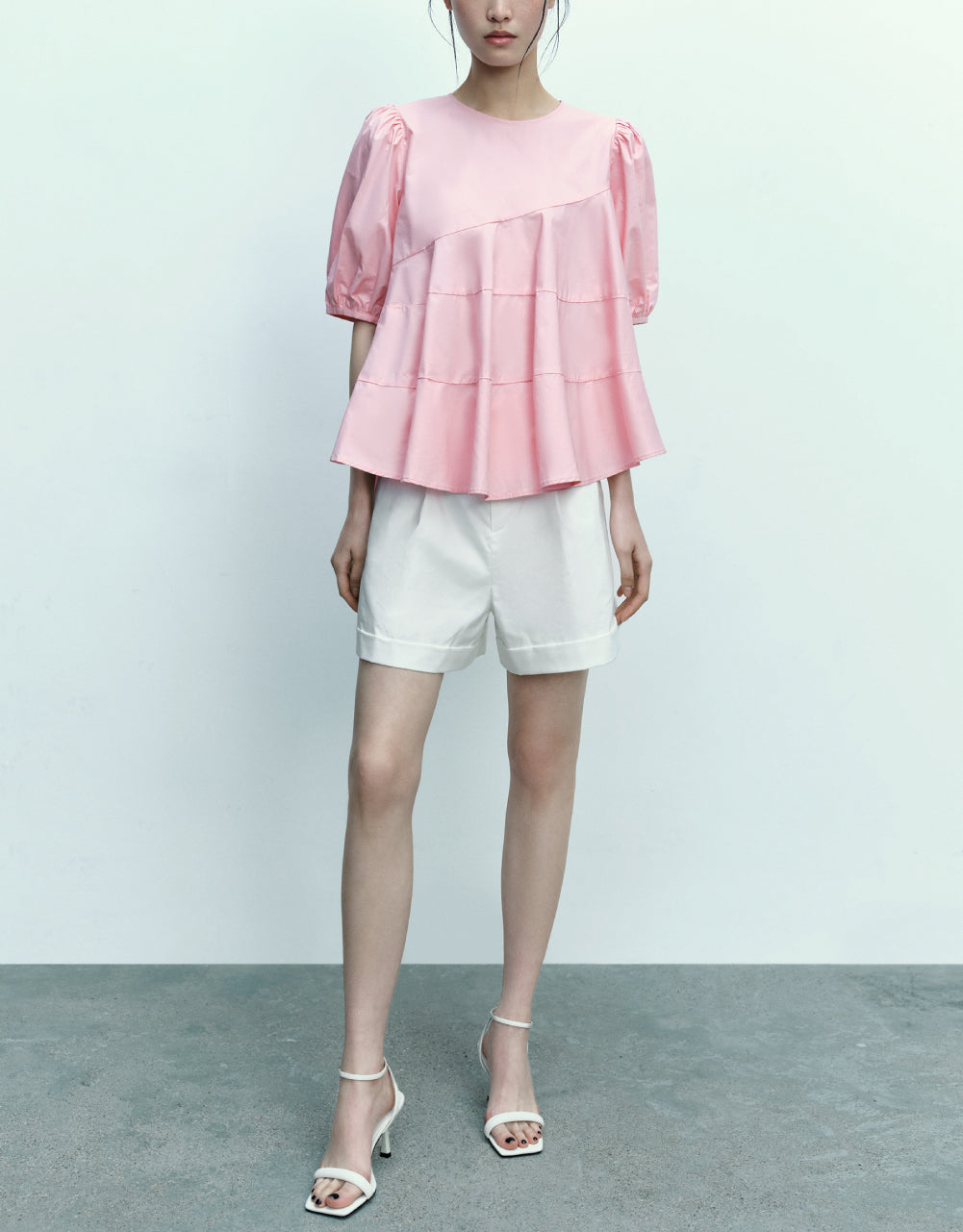 A-Line Crew Neck Blouse
