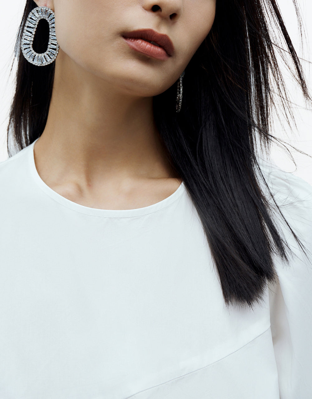 A-Line Crew Neck Blouse