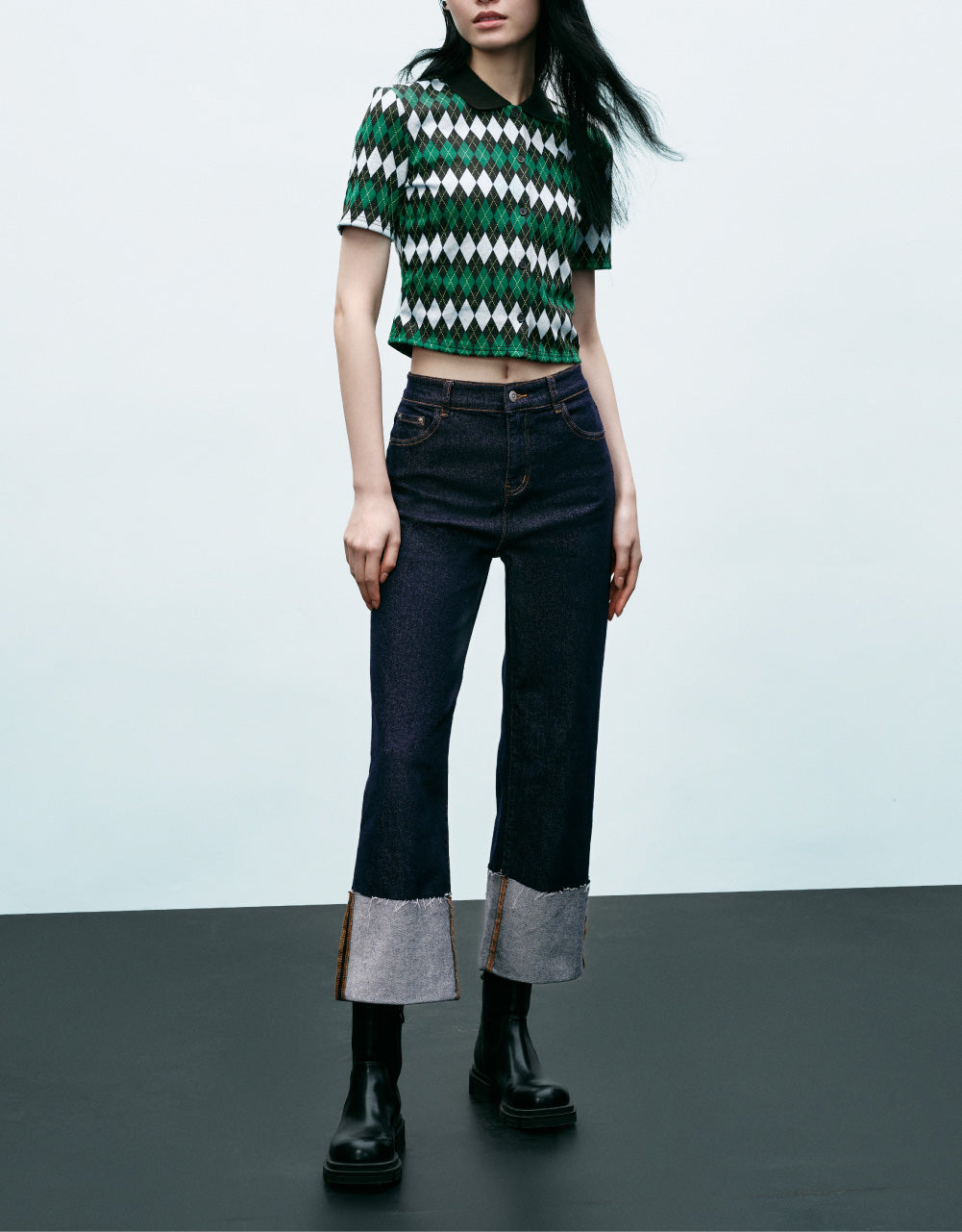 Standard Sleeve Plaid Polo Shirt