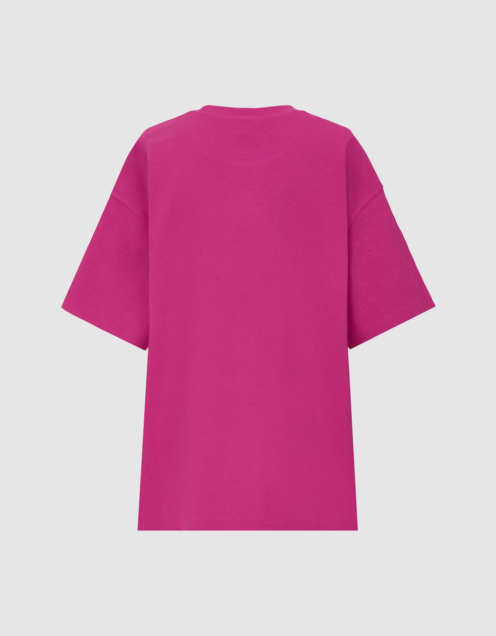 Letter Embrossed Crew Neck T-Shirt