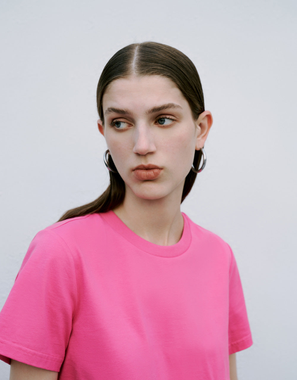 Ruffle Hem Crew Neck T-Shirt
