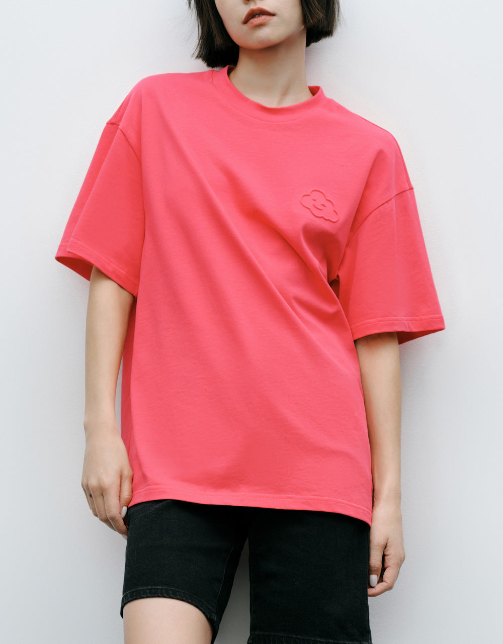 Cloud Detail Crew Neck T-Shirt