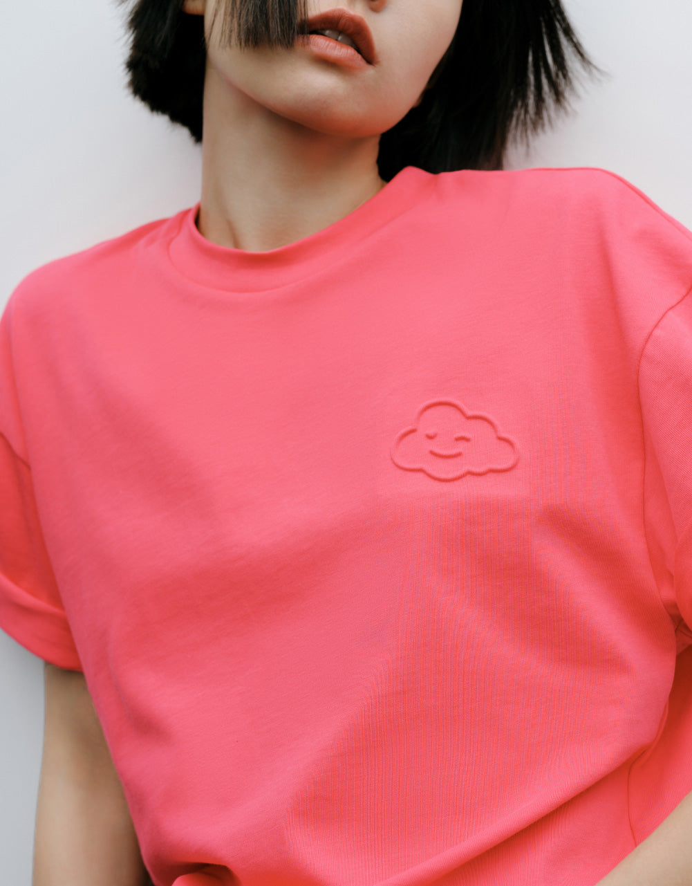 Cloud Detail Crew Neck T-Shirt