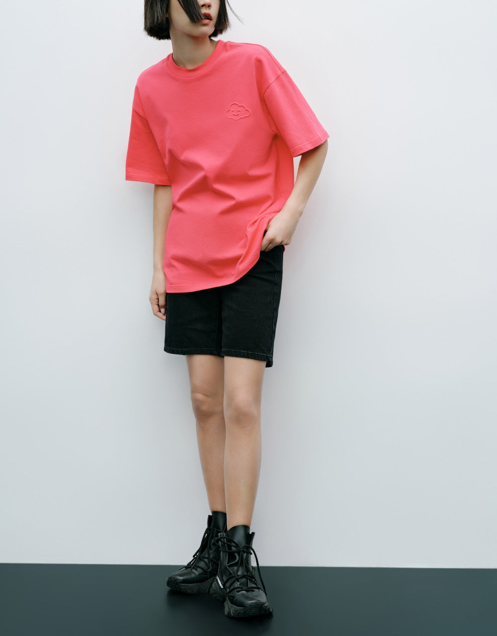 Cloud Detail Crew Neck T-Shirt
