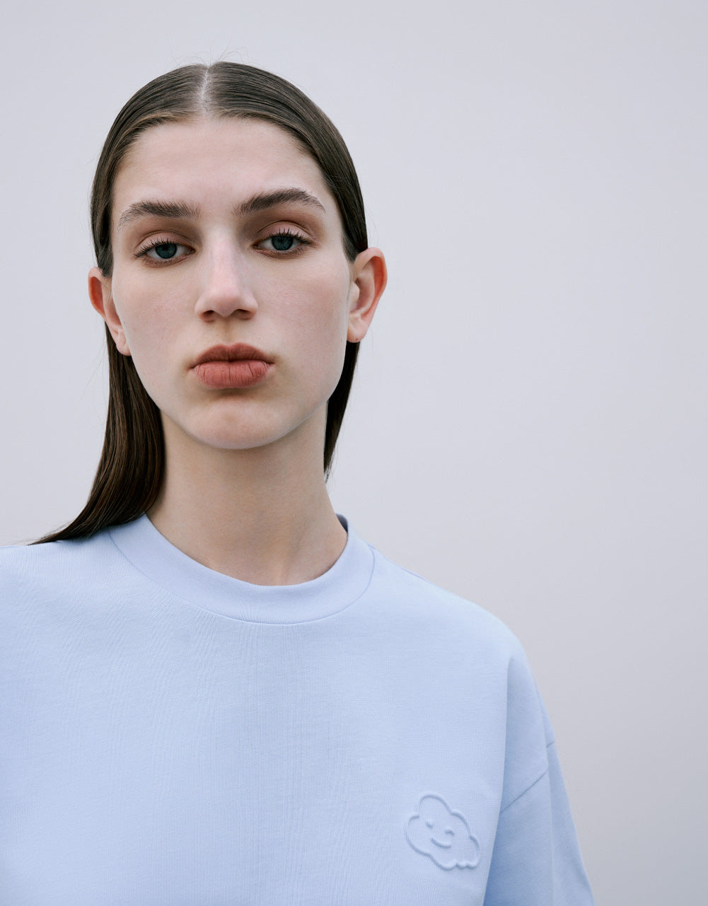 Cloud Detail Crew Neck T-Shirt